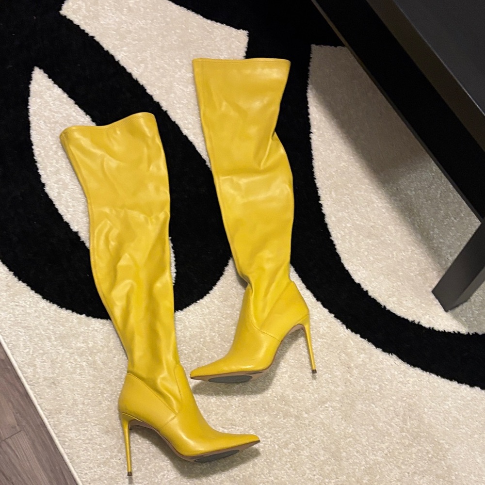 Steve Madden VAVA Yellow thigh high Boots